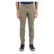 Slim Fit Katoen Stretch Broek Michael Coal , Beige , Heren