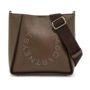 Crossbody Tas met Geperforeerd Logo Stella McCartney , Brown , Dames