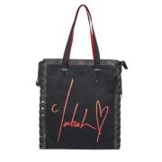 Pre-owned Canvas totes Christian Louboutin Pre-owned , Black , Dames