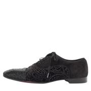 Pre-owned Suede flats Christian Louboutin Pre-owned , Black , Heren