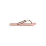 Slim Roze Slippers Vrouwen Elegant Havaianas , Pink , Dames