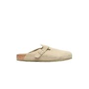 Suede Muiltjes met Anatomisch Voetbed Birkenstock , Beige , Heren