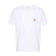 Witte Speedy Fox T-shirt Maison Kitsuné , White , Heren