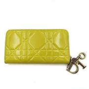 Pre-owned Leather wallets Dior Vintage , Green , Dames