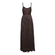Kleurrijke lurex lange jurk met V-hals Just Cavalli , Multicolor , Dam...