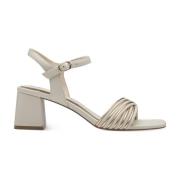 Beige Platte Sandalen voor Vrouwen Marco Tozzi , Beige , Dames