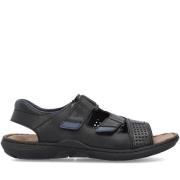 Zwarte Casual Open Sandalen Rieker , Black , Heren