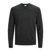 Grijze V-hals Gebreide Kleding Lente/Zomer Mannen Jack & Jones , Gray ...