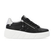 Zwarte Sneakers voor Vrouwen Rieker , Black , Dames