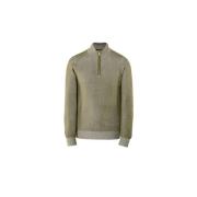 Ribbed Sweater Fedro-Vsp Moorer , Green , Heren