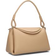 Beige Leren Handtas Eclyps Coccinelle , Beige , Dames