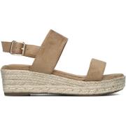 Bruine Suède Espadrilles met Enkelband Lina Locchi , Yellow , Dames