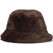 Fluffy Bruine Bucket Hat Stand Studio , Brown , Dames