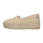 Beige Espadrilles met Leren Accenten Red Rag , Beige , Dames