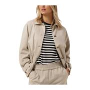 Beige Kort Jack Trendy Winterstijl Modström , Beige , Dames