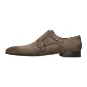 Heren Suede Monk Strap Schoenen Magnanni , Beige , Heren