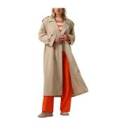 Beige Trenchcoat Jas voor Dames Modström , Beige , Dames