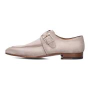 Beige Suède Monk Strap Schoenen Magnanni , Beige , Heren