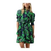 Groene Mini Jurk Elise Est'Seven , Multicolor , Dames