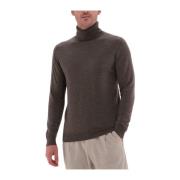 Heren Roll Neck Pullover Sweater Profuomo , Beige , Heren