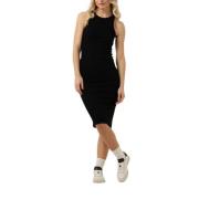 Elegante Zwarte Midi Jurk Modström , Black , Dames