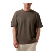 Heren Polo & T-shirts Wbbaine Waffel Tee Woodbird , Brown , Heren