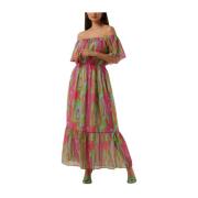 Maxi Jurk in Multi Kleur Est'Seven , Multicolor , Dames