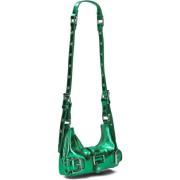 Turquoise Lederlook Schoudertas Palma Núnoo , Green , Dames