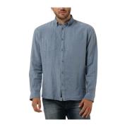 Linnen Shirt Blauw Casual Butcher of Blue , Blue , Heren