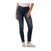 Vintage Roxanne Slim Fit Jeans Blauw 7 For All Mankind , Blue , Dames