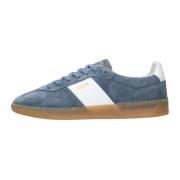 Blauwe Suède Lage Sneakers Hugo Boss , Blue , Heren