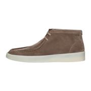 Beige Leren Lage Sneakers Clay Desb Hugo Boss , Beige , Heren