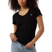Geborduurde Stretch Tops & T-shirts Calvin Klein , Black , Dames