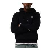 Tipped Hooded Sweatshirt Heren Sweater Fred Perry , Blue , Heren