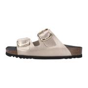 Metallic Taupe Slippers Noelle Scholl , Beige , Dames