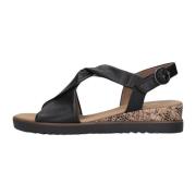 Zwarte Leren Muilen Twist Stijl Gabor , Black , Dames