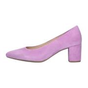 Paarse Suède Blokhak Pumps Gabor , Purple , Dames