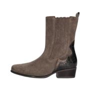 Beige Suède Western Enkellaarzen Gabor , Brown , Dames