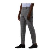 Heren Broeken Slhslim-liam Grey/blue Check Trs Flex B Selected Homme ,...