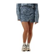 Denim Spellout Mini Skirt Blauw Tommy Jeans , Blue , Dames