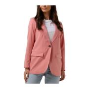 Roze Blazer Lange Mouwen Object , Pink , Dames