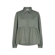 Isla Solid 64 Blouse Levete Room , Green , Dames