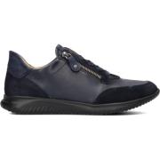 Blauwe Leren Sneakers met Rits Hartjes , Blue , Dames