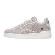 Beige Suède Basketbal-geïnspireerde Sneaker HUB , Multicolor , Dames