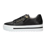 Zwarte Lage Sneaker 498 Comfort Collectie Gabor , Black , Dames