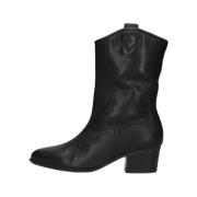 Zwarte Cowboy Stijl Enkellaarzen Gabor , Black , Dames