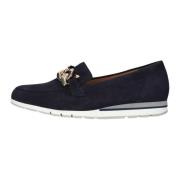 Stijlvolle Loafers met Gouden Ketting Gabor , Blue , Dames