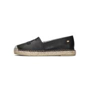 Zwarte Leren Espadrilles Stijlvol Model Fred De La Bretoniere , Black ...