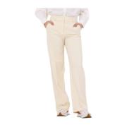 Wijde broek in zandkleur Selected Femme , Beige , Dames