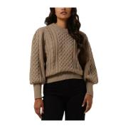 Iveta Peony Pullover Sweater Moss Copenhagen , Brown , Dames